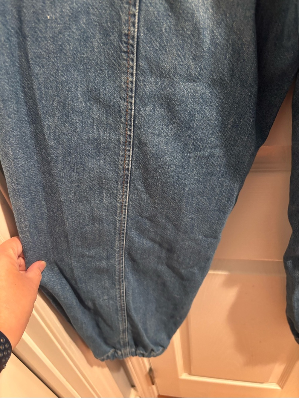 Anthropologie Pilcro Light Blue Distressed Boyfriend Jogger Tie at Ankle Jeans - Picture 12 of 16